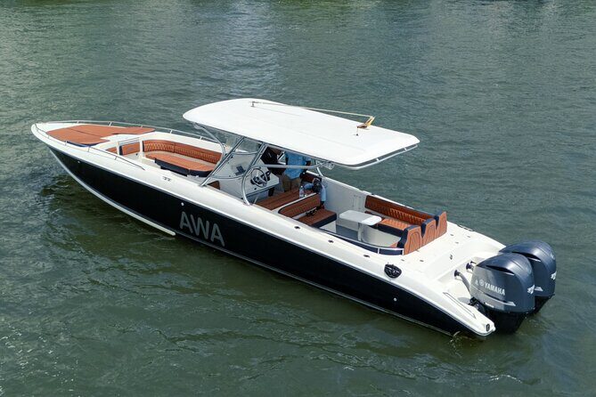 8-hour private tour in a luxurious and fast 41' AWA boat - Price and value: $1,300 per group for up to 15