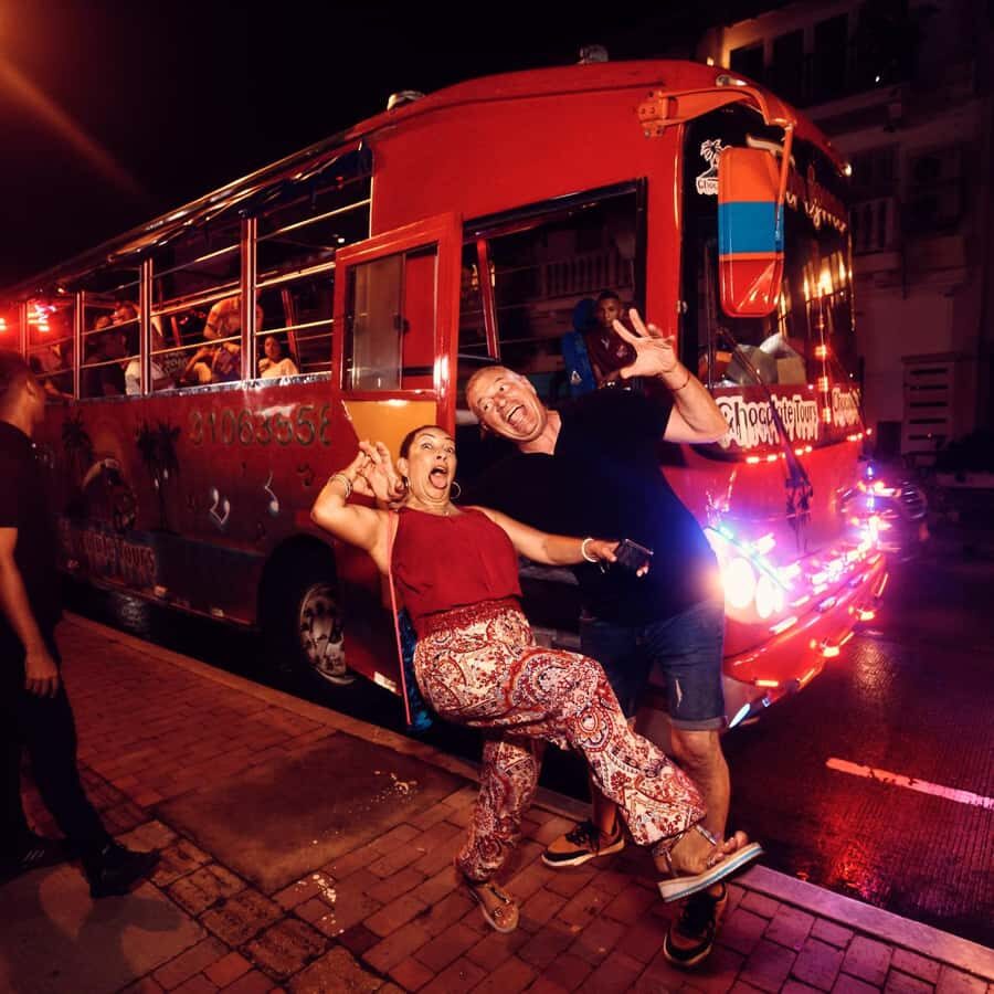 Cartagena: Funny PartyBus with dance floor and good music! - A moving party: what the Chiva bus experience really feels like