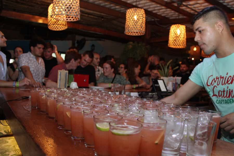 Cartagena: Pub Crawl with Dancing Lessons and Free Shots - Getting Started at Viajero or Masaya (By Day)