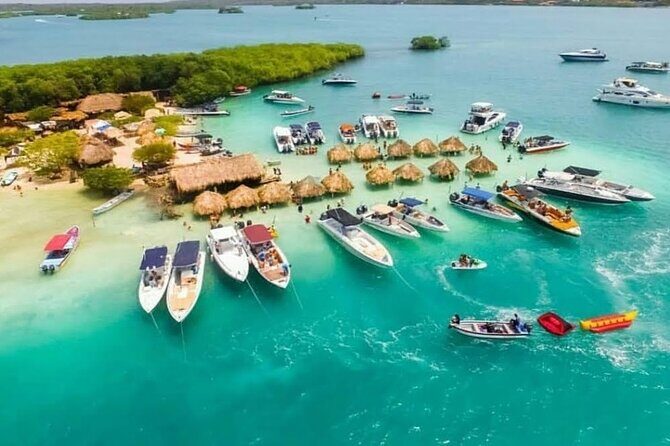 Cholon The party island, with DJ on board - Rosario Islands Scenic Ride: Panoramic Views and a Rumba-Style Water Break