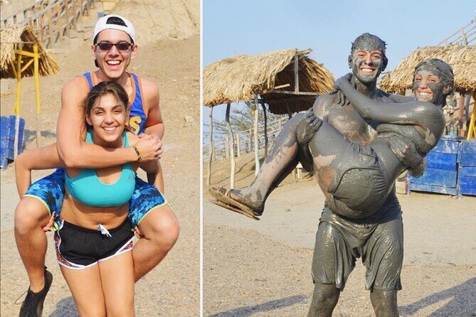 Mud volcano, and Swimming pool from Cartagena - Salinas de Galerazamba: catching the pink sea effect in real life