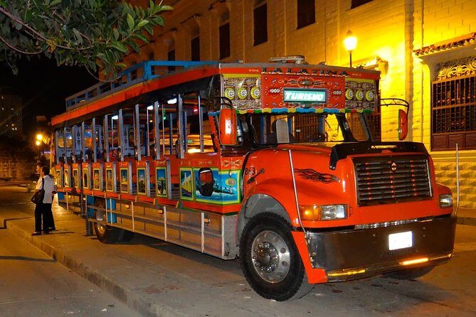 Party on a typical Chiva Party Bus - Your Two-Hour Night Route: From Photo Stops to Optional Taboo