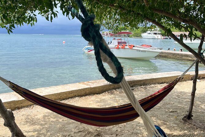 Rosario Islands Private Day – Exclusive VIP Escape - Beach reality check: break wall, stairs to the ocean, and comfort expectations
